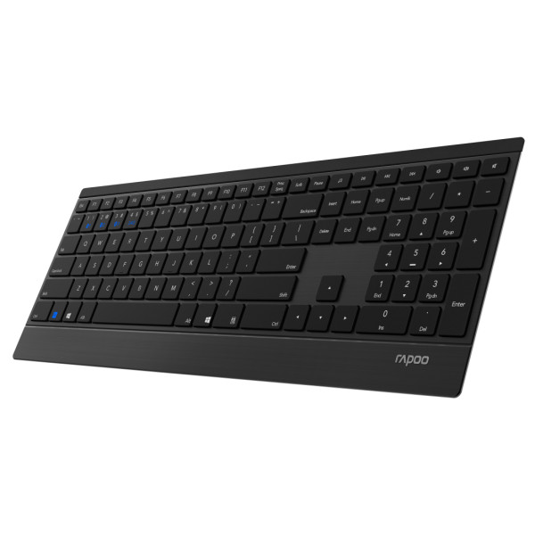 Rapoo 9500M Tastatur Maus enthalten RF Wireless QWERTZ Deutsch Schwarz