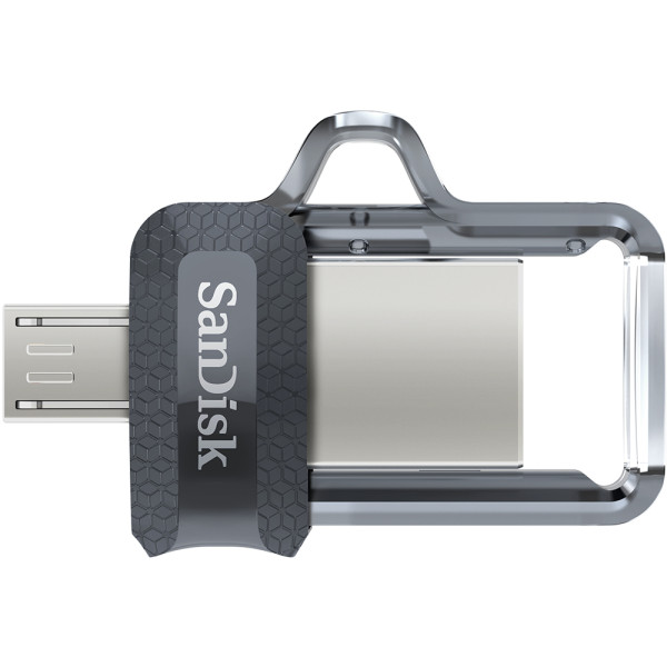 SanDisk Ultra Dual m3.0 USB-Stick 128 GB USB Type-A / Micro-USB 3.2 Gen 1 (3.1 Gen 1) Schwarz, Silbe