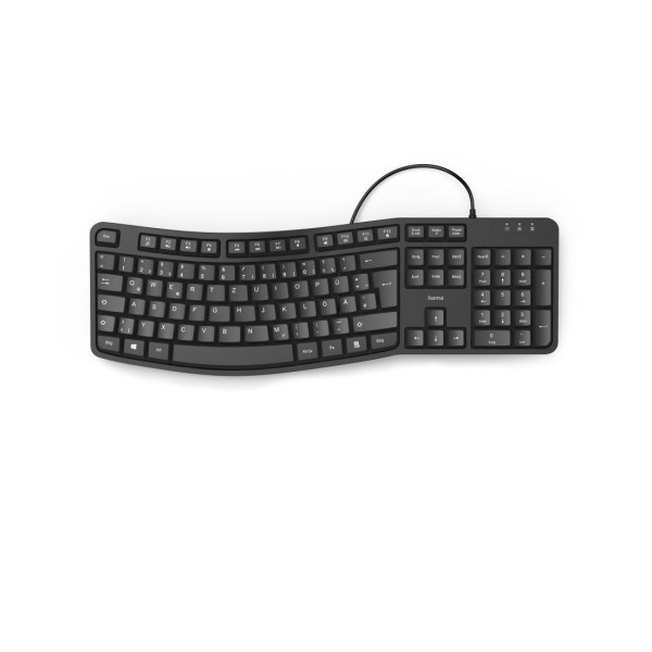 Hama EKC-400 Tastatur Büro USB QWERTZ Deutsch Schwarz