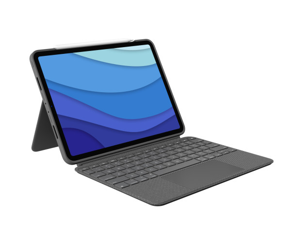 Logitech Tablet-Tastatur Combo Touch für iPad Pro 11 Zoll (1., 2. und 3. Generation) Grau SQWERTZ