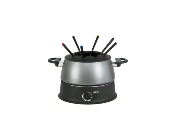 Tefal EF3000 Fondue Base Ronde, Elektrisches Fondue Set für bis zu 6 Personen mit einstellbarem Ther