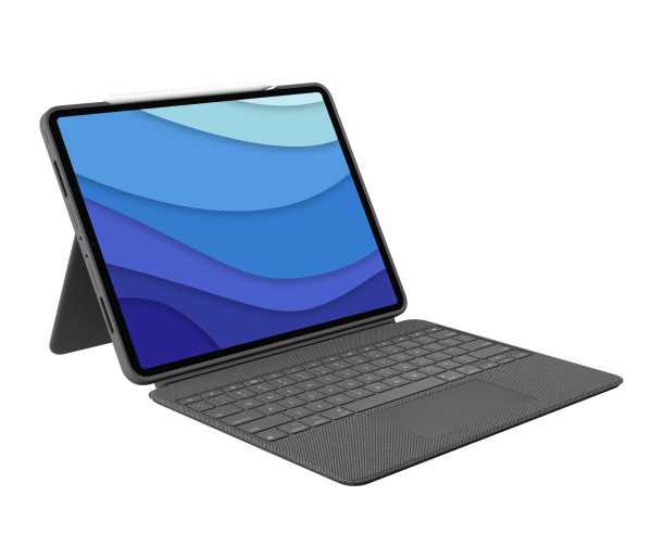 Logitech Tablet-Tastatur Combo Touch für iPad Pro 12,9 Zoll (5. Generation) Grau QWERTZ