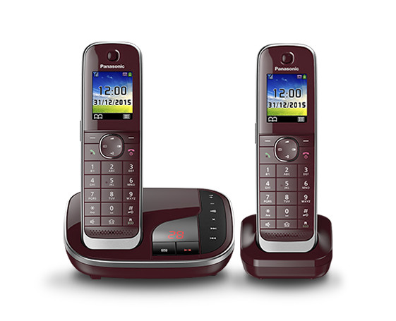 Panasonic KX-TGJ322 DECT-Telefon Anrufer-Identifikation Rot