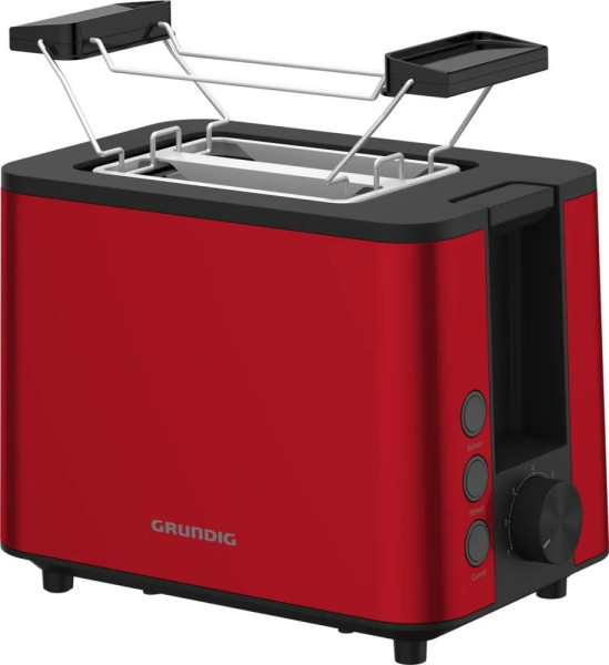 Grundig Toaster TA 8340 2 Scheiben 950 W Schwarz, Rot