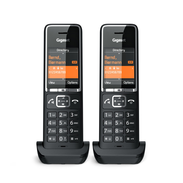 Gigaset COMFORT 550HX Analoges/DECT-Telefon Anrufer-Identifikation Schwarz