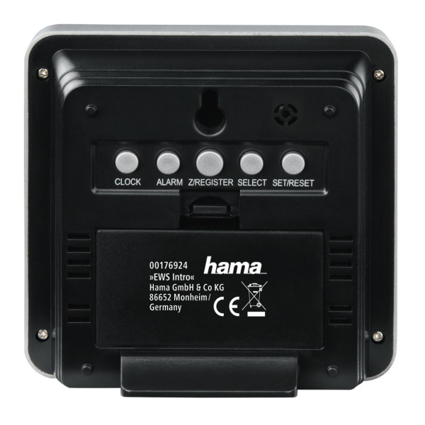 Hama Wetterstation EWS Intro Schwarz, Silber