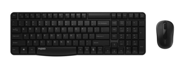 Rapoo X1800S Tastatur Maus enthalten Büro RF Wireless QWERTZ Deutsch Schwarz